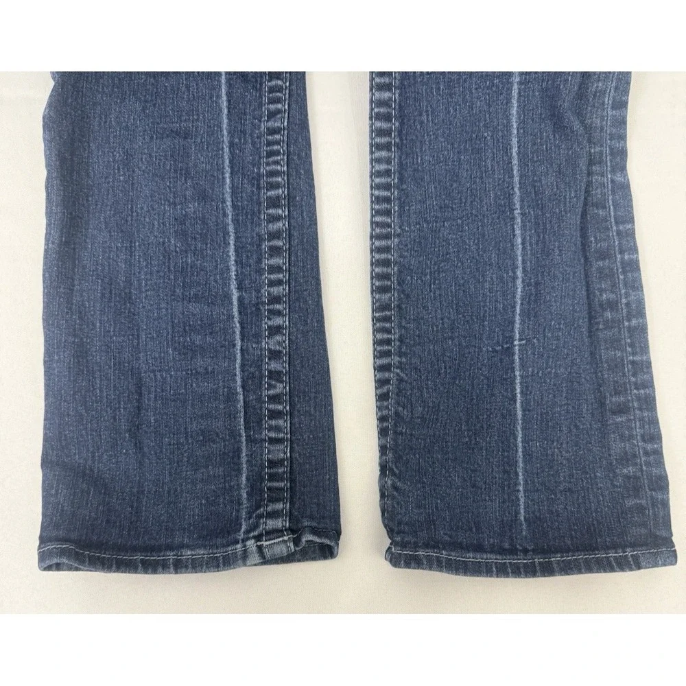 True Religion Straight Jeans Womens 29x32 Blue Dark Low Rise‎ Y2K  *FLAWS